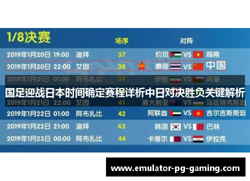 国足迎战日本时间确定赛程详析中日对决胜负关键解析